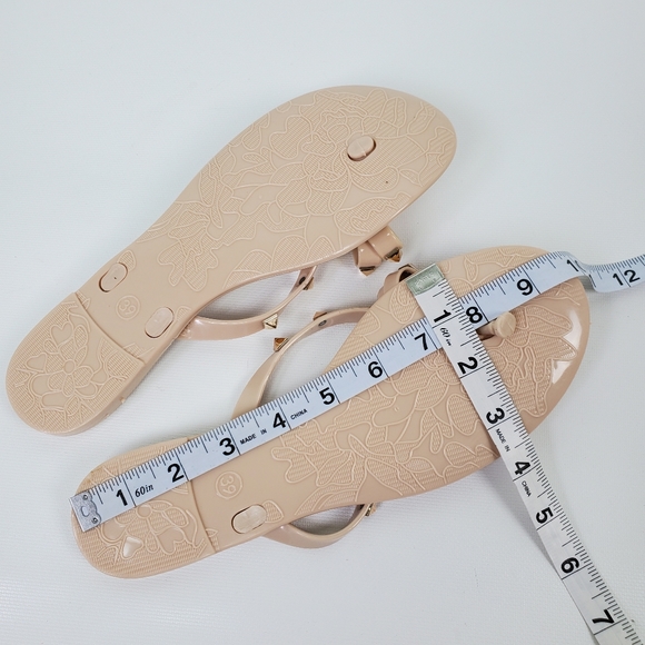 Studded Bow Rubber Flip Flops - Picture 9 of 13